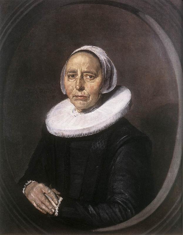 HALS, Frans Portrait of a Seated Woman Holding a Fn f oil painting image